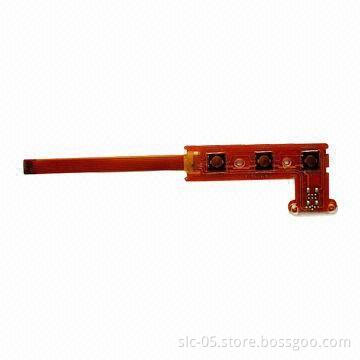 PI Double Layer Flexible PCB Board with 0.2mm Thickness and 0.1mm for Keyboard